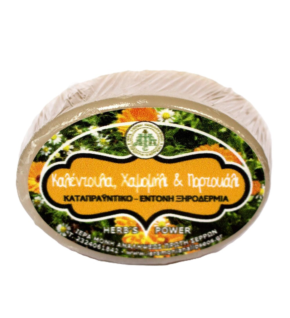 Ringelblumenseife mit Kamille, Orange – Frauenkloster Analipseos Proti Serron 80 g