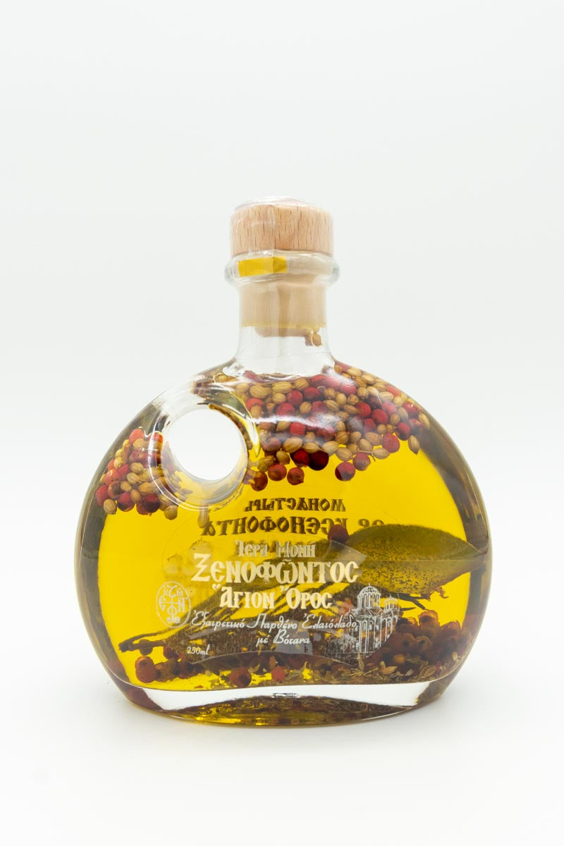 Olivenöl nativ extra - mit Kräutern - Kloster Xenophontos 250 ml